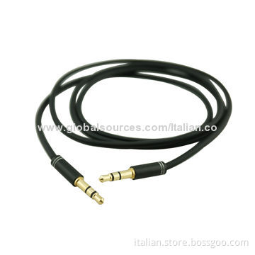 Coiled Spiral Gold Plated 3.5mm Jack Audio Cable, 125V AC/DC Voltage Rating